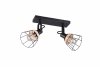 Lampa sufitowa plafon druciana metalowa czarna podwójna owalna boho uniwersalna industrialna minimalistyczna regulowana JEROME R86232032 Rl